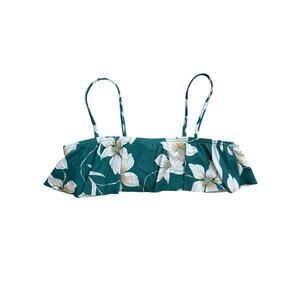O’Neill Girls Tropical Ruffle Bikini Swim Top Size 10